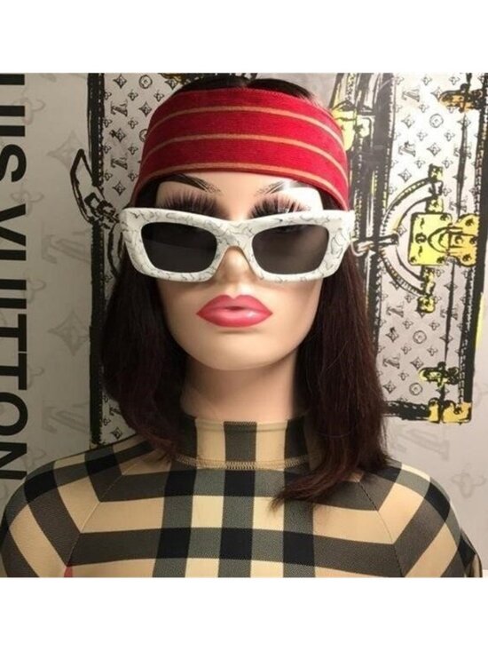 New Authentic Prada White Marble Sunglasses SPR 13z